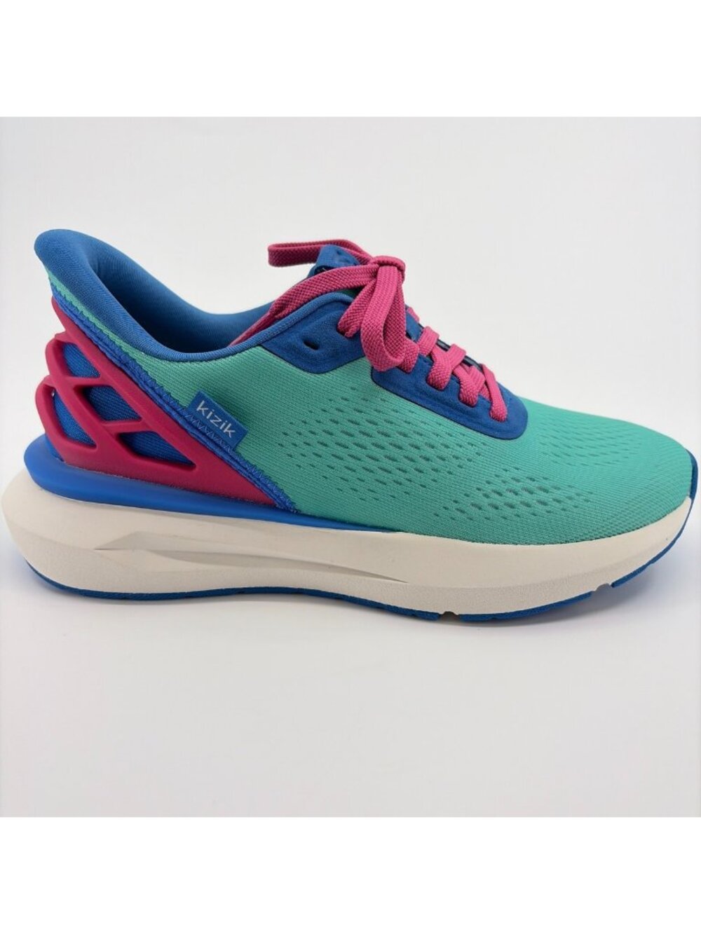 Kizik Athens 2 Womens Size 6.5D Green Pink Blue Athletic Running Shoes Sneakers